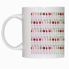 Wine Glass Pattern White Mug