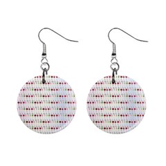 Wine Glass Pattern Mini Button Earrings by anzea