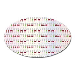 Wine Glass Pattern Oval Magnet by anzea