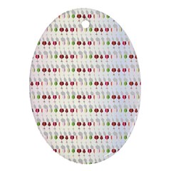 Wine Glass Pattern Oval Ornament (two Sides) by anzea