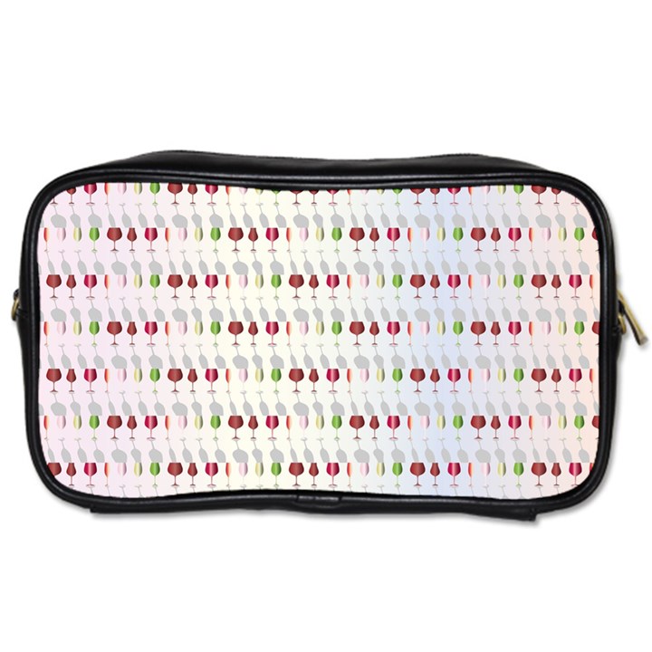 Wine Glass Pattern Toiletries Bag (Two Sides)