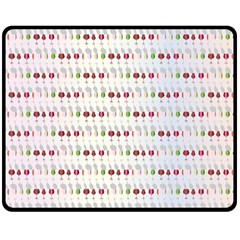 Wine Glass Pattern Two Sides Fleece Blanket (medium) by anzea