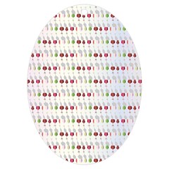 Wine Glass Pattern Uv Print Acrylic Ornament Oval by anzea