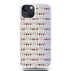 Wine Glass Pattern Iphone 13 Tpu Uv Print Case by anzea