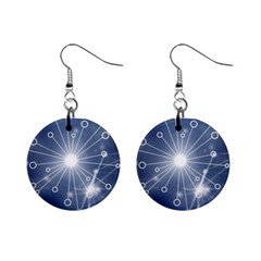 Network Technology Connection Mini Button Earrings by anzea