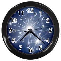 Network Technology Connection Wall Clock (black) by anzea