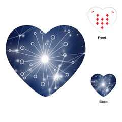 Network Technology Connection Playing Cards Single Design (heart)