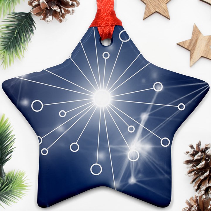 Network Technology Connection Star Ornament (Two Sides)