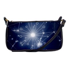 Network Technology Connection Shoulder Clutch Bag by anzea