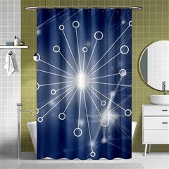 Network Technology Connection Shower Curtain 48  X 72  (small)  by anzea