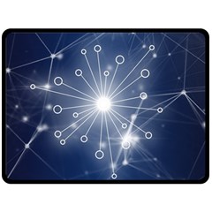 Network Technology Connection Two Sides Fleece Blanket (large) by anzea