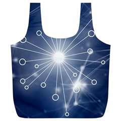 Network Technology Connection Full Print Recycle Bag (xl) by anzea