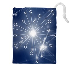 Network Technology Connection Drawstring Pouch (4xl) by anzea