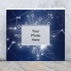 Network Technology Connection White Wall Photo Frame 5  X 7 