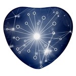 Network Technology Connection Heart Glass Fridge Magnet (4 pack) Front