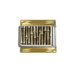 Bamboo Grass Gold Trim Italian Charm (9mm)