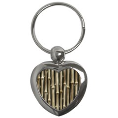 Bamboo Grass Key Chain (heart) by anzea