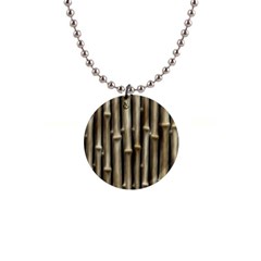 Bamboo Grass 1  Button Necklace