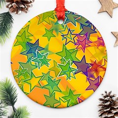 Star Homepage Abstract Round Ornament (two Sides)