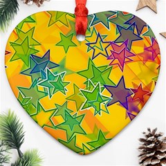 Star Homepage Abstract Heart Ornament (two Sides)