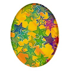 Star Homepage Abstract Oval Glass Fridge Magnet (4 Pack)