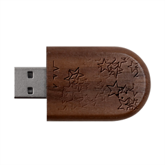 Star Homepage Abstract Wood Oval Usb Flash Drive by anzea