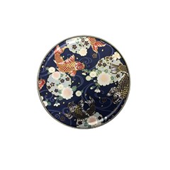 Japanese Wave Koi Illustration Pattern Hat Clip Ball Marker by Ndabl3x