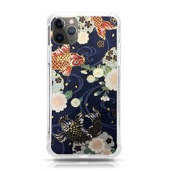 Japanese Wave Koi Illustration Pattern Iphone 11 Pro Max 6 5 Inch Tpu Uv Print Case by Ndabl3x