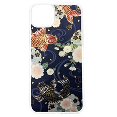 Japanese Wave Koi Illustration Pattern Iphone 15 Tpu Uv Print Case