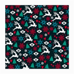 Holiday Season Pattern December Happy Holidays Merry Christmas Winter Family Festive New Year Medium Glasses Cloth by Maspions