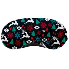 Holiday Season Pattern December Happy Holidays Merry Christmas Winter Family Festive New Year Sleep Mask by Maspions