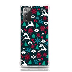 Holiday Season Pattern December Happy Holidays Merry Christmas Winter Family Festive New Year Samsung Galaxy Note 20 Tpu Uv Case by Maspions