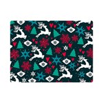 Holiday Season Pattern December Happy Holidays Merry Christmas Winter Family Festive New Year Premium Plush Fleece Blanket (Mini) 35 x27  Blanket Front