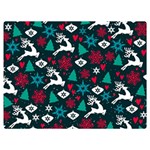 Holiday Season Pattern December Happy Holidays Merry Christmas Winter Family Festive New Year Premium Plush Fleece Blanket (Extra Small) 40 x30  Blanket Front