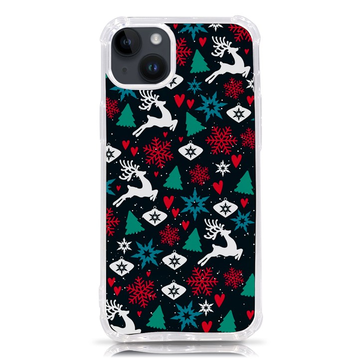 Holiday Season Pattern December Happy Holidays Merry Christmas Winter Family Festive New Year iPhone 14 Plus TPU UV Print Case