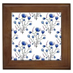 Flowers Seamless Pattern Victorian Framed Tile