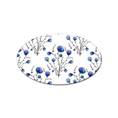 Flowers Seamless Pattern Victorian Sticker Oval (100 Pack)