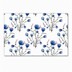 Flowers Seamless Pattern Victorian Postcard 4 x 6  (pkg Of 10)