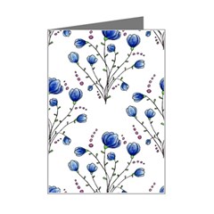 Flowers Seamless Pattern Victorian Mini Greeting Card by Maspions