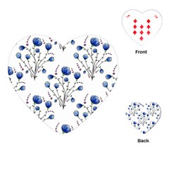 Flowers Seamless Pattern Victorian Playing Cards Single Design (heart)