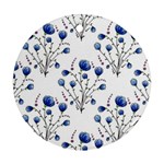 Flowers Seamless Pattern Victorian Round Ornament (Two Sides) Front