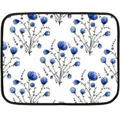 Flowers Seamless Pattern Victorian Two Sides Fleece Blanket (mini)