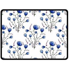 Flowers Seamless Pattern Victorian Fleece Blanket (large)