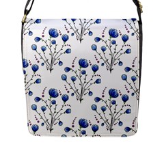 Flowers Seamless Pattern Victorian Flap Closure Messenger Bag (l)