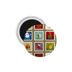 Christmas Stamp Pattern 1.75  Magnets