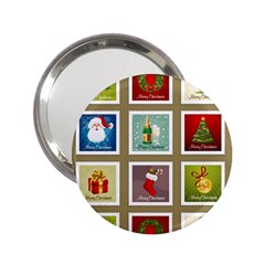 Christmas Stamp Pattern 2.25  Handbag Mirrors