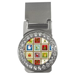 Christmas Stamp Pattern Money Clips (CZ) 