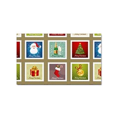 Christmas Stamp Pattern Sticker Rectangular (10 pack)