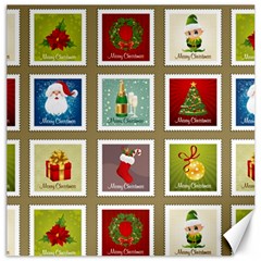 Christmas Stamp Pattern Canvas 12  x 12 