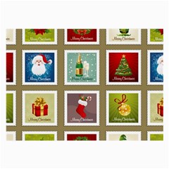 Christmas Stamp Pattern Large Glasses Cloth (2 Sides)